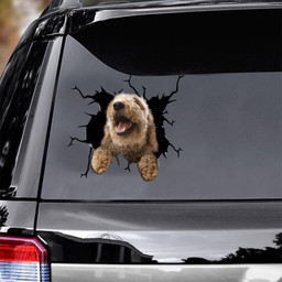 Goldendoodle Crack Window Decal Custom 3d Car Decal Vinyl Aesthetic Decal Funny Stickers Cute Gift Ideas Ae10587 Car Vinyl Decal Sticker Window Decals, Peel and Stick Wall Decals