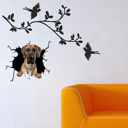 Great Dane Dog Breeds Dogs Puppy Crack Window Decal Custom 3d Car Decal Vinyl Aesthetic Decal Funny Stickers Cute Gift Ideas Ae10596 Car Vinyl Decal Sticker Window Decals, Peel and Stick Wall Decals