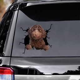 Goldendoodle Crack Window Decal Custom 3d Car Decal Vinyl Aesthetic Decal Funny Stickers Cute Gift Ideas Ae10592 Car Vinyl Decal Sticker Window Decals, Peel and Stick Wall Decals
