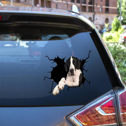 Great Dane Dog Breeds Dogs Puppy Crack Window Decal Custom 3d Car Decal Vinyl Aesthetic Decal Funny Stickers Cute Gift Ideas Ae10600 Car Vinyl Decal Sticker Window Decals, Peel and Stick Wall Decals 12x12IN 2PCS