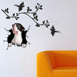 Great Dane Dog Breeds Dogs Puppy Crack Window Decal Custom 3d Car Decal Vinyl Aesthetic Decal Funny Stickers Cute Gift Ideas Ae10613 Car Vinyl Decal Sticker Window Decals, Peel and Stick Wall Decals