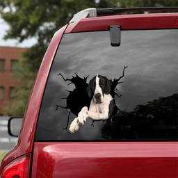 Great Dane Dog Breeds Dogs Puppy Crack Window Decal Custom 3d Car Decal Vinyl Aesthetic Decal Funny Stickers Cute Gift Ideas Ae10600 Car Vinyl Decal Sticker Window Decals, Peel and Stick Wall Decals 18x18IN 2PCS