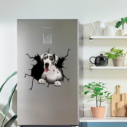 Great Dane Dog Breeds Dogs Puppy Crack Window Decal Custom 3d Car Decal Vinyl Aesthetic Decal Funny Stickers Home Decor Gift Ideas Car Vinyl Decal Sticker Window Decals, Peel and Stick Wall Decals