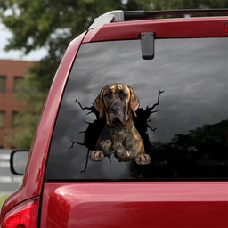 Great Dane Dog Breeds Dogs Puppy Crack Window Decal Custom 3d Car Decal Vinyl Aesthetic Decal Funny Stickers Cute Gift Ideas Ae10614 Car Vinyl Decal Sticker Window Decals, Peel and Stick Wall Decals 18x18IN 2PCS