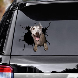 Greyhounds Crack Window Decal Custom 3d Car Decal Vinyl Aesthetic Decal Funny Stickers Home Decor Gift Ideas Car Vinyl Decal Sticker Window Decals, Peel and Stick Wall Decals