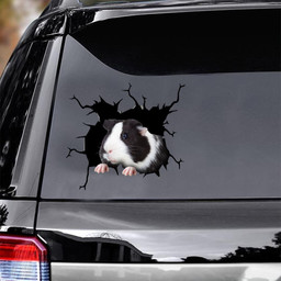 Guinea Pig Crack Window Decal Custom 3d Car Decal Vinyl Aesthetic Decal Funny Stickers Cute Gift Ideas Ae10635 Car Vinyl Decal Sticker Window Decals, Peel and Stick Wall Decals