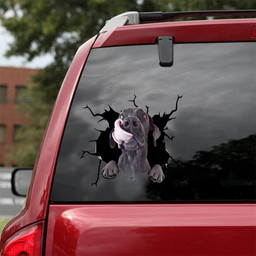 Great Dane Dog Breeds Dogs Puppy Crack Window Decal Custom 3d Car Decal Vinyl Aesthetic Decal Funny Stickers Cute Gift Ideas Ae10610 Car Vinyl Decal Sticker Window Decals, Peel and Stick Wall Decals 18x18IN 2PCS