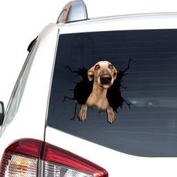Greyhounds Crack Window Decal Custom 3d Car Decal Vinyl Aesthetic Decal Funny Stickers Cute Gift Ideas Ae10627 Car Vinyl Decal Sticker Window Decals, Peel and Stick Wall Decals