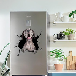 Great Dane Dog Breeds Dogs Puppy Crack Window Decal Custom 3d Car Decal Vinyl Aesthetic Decal Funny Stickers Cute Gift Ideas Ae10616 Car Vinyl Decal Sticker Window Decals, Peel and Stick Wall Decals