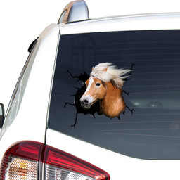Haflinger Horse Crack Window Decal Custom 3d Car Decal Vinyl Aesthetic Decal Funny Stickers Home Decor Gift Ideas Car Vinyl Decal Sticker Window Decals, Peel and Stick Wall Decals