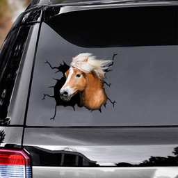 Haflinger Horse Crack Window Decal Custom 3d Car Decal Vinyl Aesthetic Decal Funny Stickers Home Decor Gift Ideas Car Vinyl Decal Sticker Window Decals, Peel and Stick Wall Decals