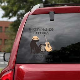 Guitar Dog Album Likeable Vinyl S Gift.Png Car Vinyl Decal Sticker Window Decals, Peel and Stick Wall Decals 18x18IN 2PCS