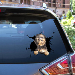 Havanese Crack Window Decal Custom 3d Car Decal Vinyl Aesthetic Decal Funny Stickers Home Decor Gift Ideas Car Vinyl Decal Sticker Window Decals, Peel and Stick Wall Decals 12x12IN 2PCS