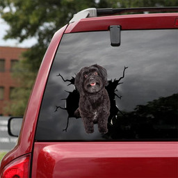 Havanese Crack Window Decal Custom 3d Car Decal Vinyl Aesthetic Decal Funny Stickers Cute Gift Ideas Ae10647 Car Vinyl Decal Sticker Window Decals, Peel and Stick Wall Decals 18x18IN 2PCS