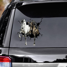 Horse Crack Window Decal Custom 3d Car Decal Vinyl Aesthetic Decal Funny Stickers Cute Gift Ideas Ae10662 Car Vinyl Decal Sticker Window Decals, Peel and Stick Wall Decals