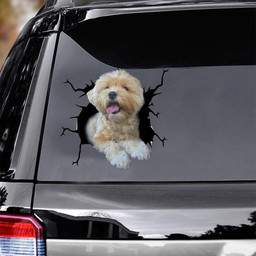 Havanese Crack Window Decal Custom 3d Car Decal Vinyl Aesthetic Decal Funny Stickers Cute Gift Ideas Ae10646 Car Vinyl Decal Sticker Window Decals, Peel and Stick Wall Decals
