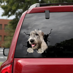 Irish Wolfhound Crack Window Decal Custom 3d Car Decal Vinyl Aesthetic Decal Funny Stickers Cute Gift Ideas Ae10673 Car Vinyl Decal Sticker Window Decals, Peel and Stick Wall Decals 18x18IN 2PCS