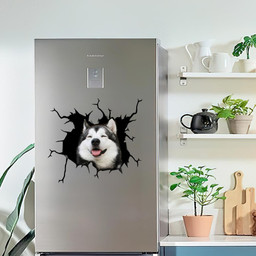 Husky Sibir Crack Window Decal Custom 3d Car Decal Vinyl Aesthetic Decal Funny Stickers Cute Gift Ideas Ae10664 Car Vinyl Decal Sticker Window Decals, Peel and Stick Wall Decals