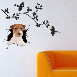 Jack Russell Crack Window Decal Custom 3d Car Decal Vinyl Aesthetic Decal Funny Stickers Home Decor Gift Ideas Car Vinyl Decal Sticker Window Decals, Peel and Stick Wall Decals