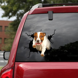Jack Russell Terrier Dog Breeds Dogs Crack Christmas Gifts Car Vinyl Decal Sticker Window Decals, Peel and Stick Wall Decals 18x18IN 2PCS