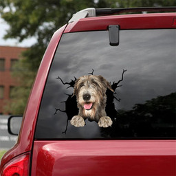 Irish Wolfhound Crack Window Decal Custom 3d Car Decal Vinyl Aesthetic Decal Funny Stickers Cute Gift Ideas Ae10677 Car Vinyl Decal Sticker Window Decals, Peel and Stick Wall Decals 18x18IN 2PCS