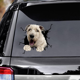 Irish Wolfhound Crack Window Decal Custom 3d Car Decal Vinyl Aesthetic Decal Funny Stickers Home Decor Gift Ideas Car Vinyl Decal Sticker Window Decals, Peel and Stick Wall Decals