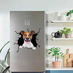 Jack Russell Terrier Dog Breeds Dogs Puppy Crack Window Decal Custom 3d Car Decal Vinyl Aesthetic Decal Funny Stickers Cute Gift Ideas Ae10696 Car Vinyl Decal Sticker Window Decals, Peel and Stick Wall Decals