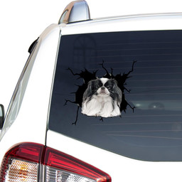 Japanese Chin Crack Window Decal Custom 3d Car Decal Vinyl Aesthetic Decal Funny Stickers Home Decor Gift Ideas Car Vinyl Decal Sticker Window Decals, Peel and Stick Wall Decals