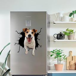 Jack Russell Terrier Dog Breeds Dogs Puppy Crack Window Decal Custom 3d Car Decal Vinyl Aesthetic Decal Funny Stickers Cute Gift Ideas Ae10693 Car Vinyl Decal Sticker Window Decals, Peel and Stick Wall Decals