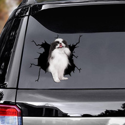 Japanese Chin Crack Window Decal Custom 3d Car Decal Vinyl Aesthetic Decal Funny Stickers Cute Gift Ideas Ae10699 Car Vinyl Decal Sticker Window Decals, Peel and Stick Wall Decals