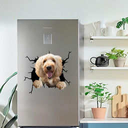 Labradoodle Dog Breeds Dogs Puppy Crack Window Decal Custom 3d Car Decal Vinyl Aesthetic Decal Funny Stickers Cute Gift Ideas Ae10716 Car Vinyl Decal Sticker Window Decals, Peel and Stick Wall Decals