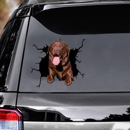 Labrador Dog Breeds Dogs Puppy Retrievers Crack Window Decal Custom 3d Car Decal Vinyl Aesthetic Decal Funny Stickers Home Decor Gift Ideas Car Vinyl Decal Sticker Window Decals, Peel and Stick Wall Decals