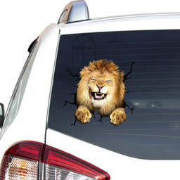 Lion Crack Window Decal Custom 3d Car Decal Vinyl Aesthetic Decal Funny Stickers Home Decor Gift Ideas Car Vinyl Decal Sticker Window Decals, Peel and Stick Wall Decals