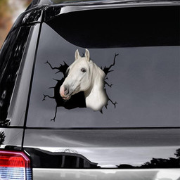 Lipizzaner Horse Crack Window Decal Custom 3d Car Decal Vinyl Aesthetic Decal Funny Stickers Home Decor Gift Ideas Car Vinyl Decal Sticker Window Decals, Peel and Stick Wall Decals