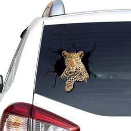 Leopard Crack Window Decal Custom 3d Car Decal Vinyl Aesthetic Decal Funny Stickers Cute Gift Ideas Ae10746 Car Vinyl Decal Sticker Window Decals, Peel and Stick Wall Decals