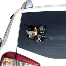 My Dog Crack Decal Sticker Cute Sticker For Mother In Law Car Vinyl Decal Sticker Window Decals, Peel and Stick Wall Decals