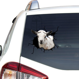Nigerian Dwarf Goat Crack Window Decal Custom 3d Car Decal Vinyl Aesthetic Decal Funny Stickers Cute Gift Ideas Ae10813 Car Vinyl Decal Sticker Window Decals, Peel and Stick Wall Decals