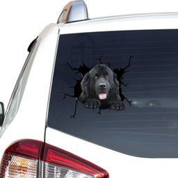 Newfoundland Crack Window Decal Custom 3d Car Decal Vinyl Aesthetic Decal Funny Stickers Cute Gift Ideas Ae10803 Car Vinyl Decal Sticker Window Decals, Peel and Stick Wall Decals