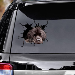 Newfoundland Crack Window Decal Custom 3d Car Decal Vinyl Aesthetic Decal Funny Stickers Cute Gift Ideas Ae10806 Car Vinyl Decal Sticker Window Decals, Peel and Stick Wall Decals
