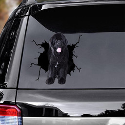 Newfoundland Crack Window Decal Custom 3d Car Decal Vinyl Aesthetic Decal Funny Stickers Home Decor Gift Ideas Car Vinyl Decal Sticker Window Decals, Peel and Stick Wall Decals