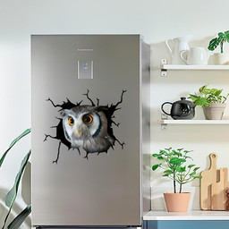 Owl Crack Window Decal Custom 3d Car Decal Vinyl Aesthetic Decal Funny Stickers Cute Gift Ideas Ae10837 Car Vinyl Decal Sticker Window Decals, Peel and Stick Wall Decals