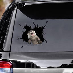 Otter Crack Window Decal Custom 3d Car Decal Vinyl Aesthetic Decal Funny Stickers Home Decor Gift Ideas Car Vinyl Decal Sticker Window Decals, Peel and Stick Wall Decals