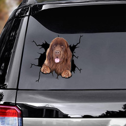 Newfoundland Crack Window Decal Custom 3d Car Decal Vinyl Aesthetic Decal Funny Stickers Cute Gift Ideas Ae10811 Car Vinyl Decal Sticker Window Decals, Peel and Stick Wall Decals