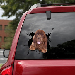 Newfoundland Crack Window Decal Custom 3d Car Decal Vinyl Aesthetic Decal Funny Stickers Cute Gift Ideas Ae10811 Car Vinyl Decal Sticker Window Decals, Peel and Stick Wall Decals 18x18IN 2PCS
