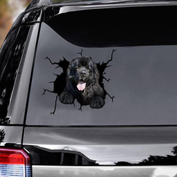 Newfoundland Crack Window Decal Custom 3d Car Decal Vinyl Aesthetic Decal Funny Stickers Cute Gift Ideas Ae10807 Car Vinyl Decal Sticker Window Decals, Peel and Stick Wall Decals