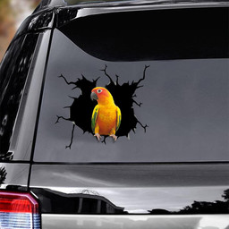 Parrot Crack Window Decal Custom 3d Car Decal Vinyl Aesthetic Decal Funny Stickers Cute Gift Ideas Ae10862 Car Vinyl Decal Sticker Window Decals, Peel and Stick Wall Decals