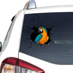 Parrot Crack Window Decal Custom 3d Car Decal Vinyl Aesthetic Decal Funny Stickers Cute Gift Ideas Ae10867 Car Vinyl Decal Sticker Window Decals, Peel and Stick Wall Decals