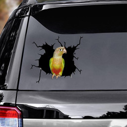 Parrot Crack Window Decal Custom 3d Car Decal Vinyl Aesthetic Decal Funny Stickers Cute Gift Ideas Ae10866 Car Vinyl Decal Sticker Window Decals, Peel and Stick Wall Decals