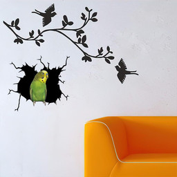 Parrot Crack Window Decal Custom 3d Car Decal Vinyl Aesthetic Decal Funny Stickers Cute Gift Ideas Ae10873 Car Vinyl Decal Sticker Window Decals, Peel and Stick Wall Decals