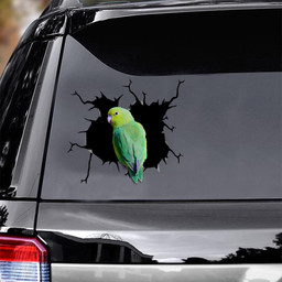Parrot Crack Window Decal Custom 3d Car Decal Vinyl Aesthetic Decal Funny Stickers Cute Gift Ideas Ae10871 Car Vinyl Decal Sticker Window Decals, Peel and Stick Wall Decals
